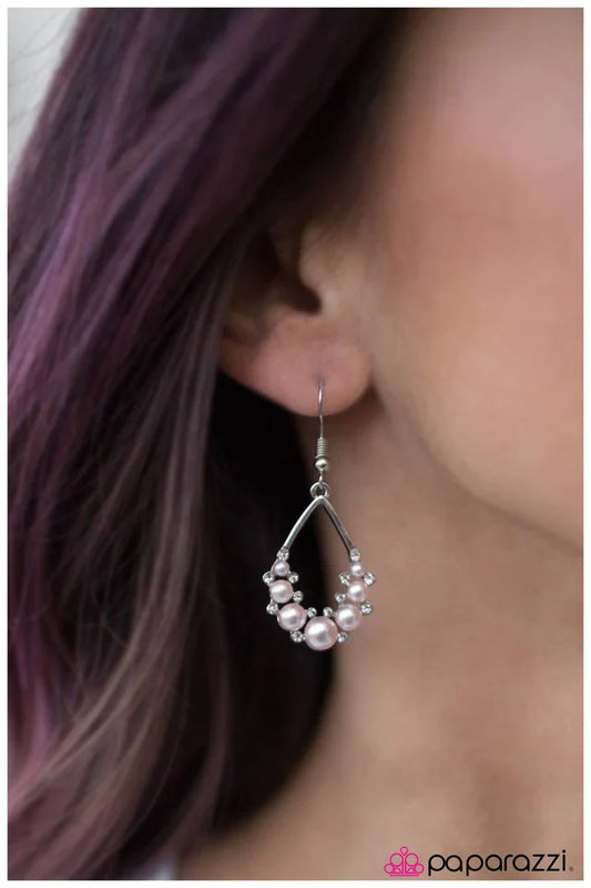 Paparazzi Earring ~ No Need For Introductions - Pink