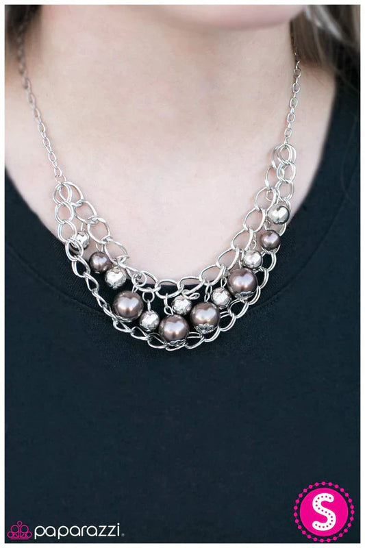 Paparazzi Necklace ~ Parallel Perception - Brown