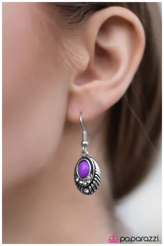 Paparazzi Earring ~ How Enchanting! - Purple
