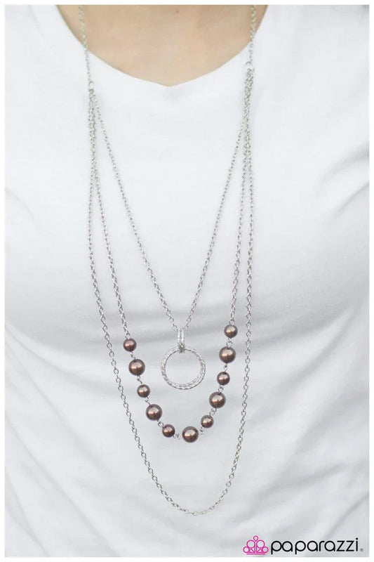 Paparazzi Necklace ~ I Can See Your Halo - Brown