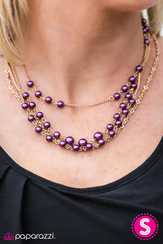 Paparazzi Necklace ~ Pearls Are Always Appropriate - Purple