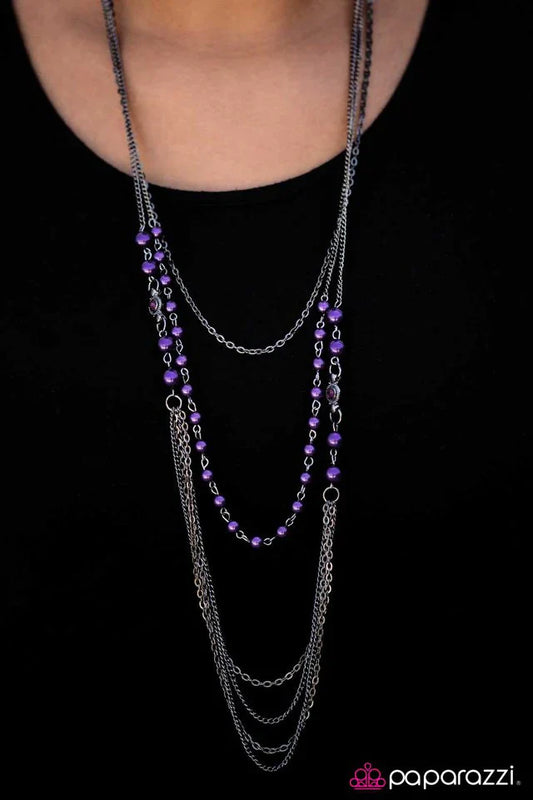 Paparazzi Necklace ~ Rodeo Drive - Purple