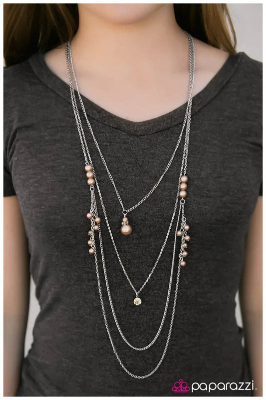 Paparazzi Necklace ~ Imperfect Cadence - Brown