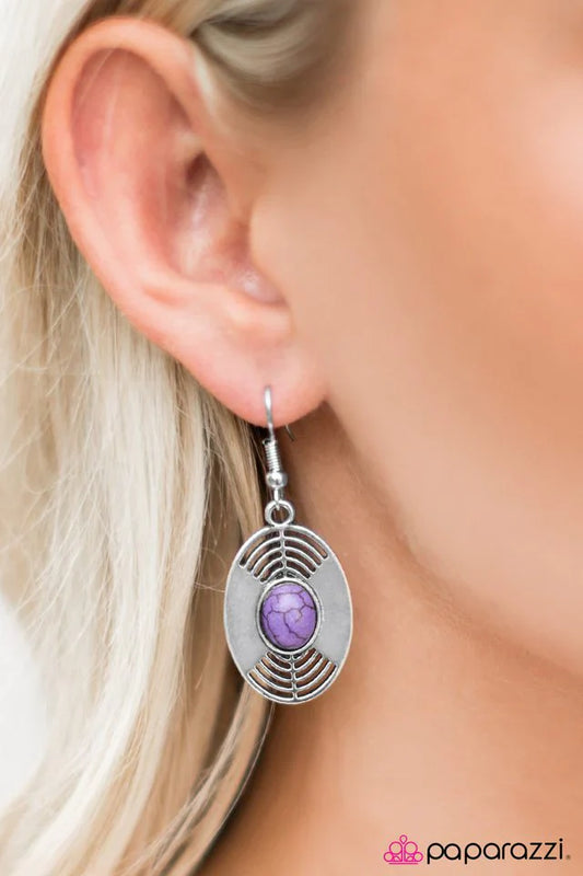 Paparazzi Earring ~ The Sound Barrier - Purple