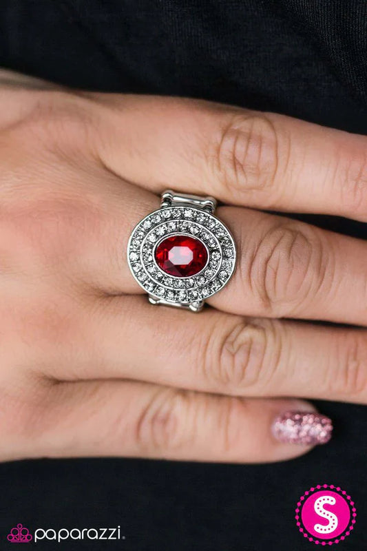 Paparazzi Ring ~ Glitter and Grandeur - Red