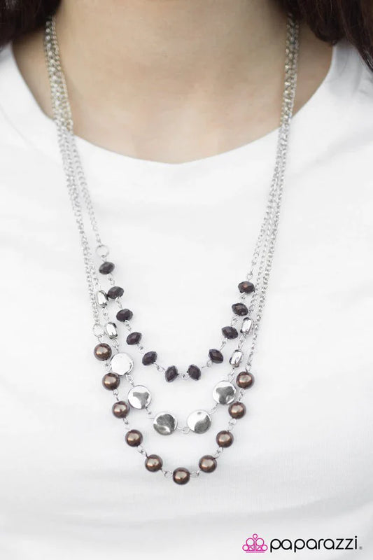 Paparazzi Necklace ~ Living The Glamorous Life - Brown