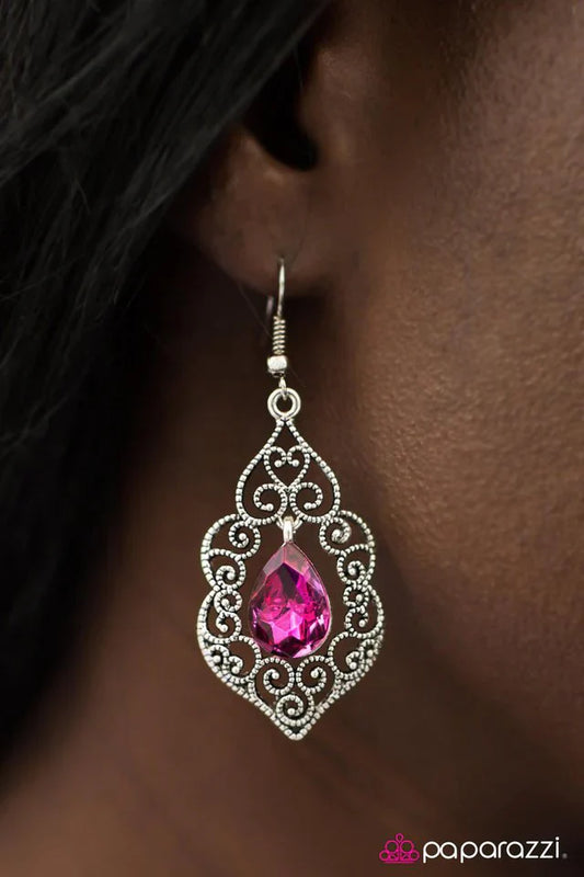 Paparazzi Earring ~ The Selection - Pink