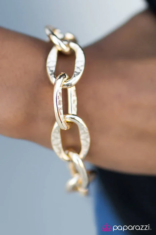 Paparazzi Bracelet ~ Yank My Chain - Gold