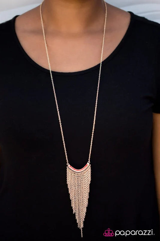 Paparazzi Necklace ~ Out Of My Way! - Red