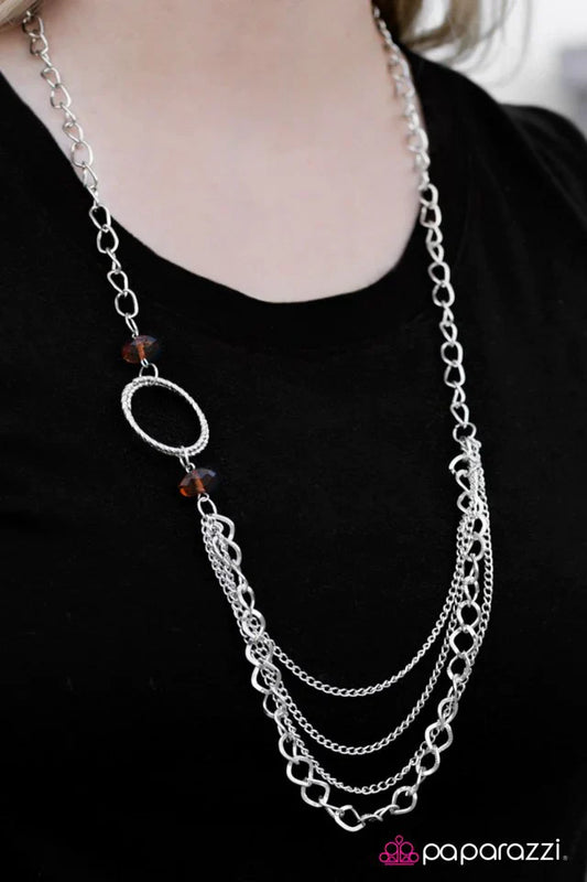 Paparazzi Necklace ~ Totally Worthwhile - Brown