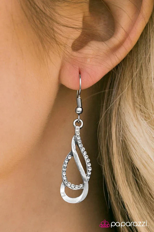 Paparazzi Earring ~ Dipped In Elegance - White