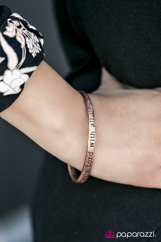 Paparazzi Bracelet ~ With All Thy Heart - Copper