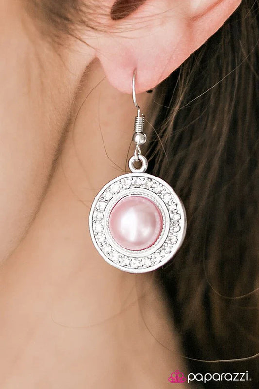 Paparazzi Earring ~ Roaming In Rochester - Pink