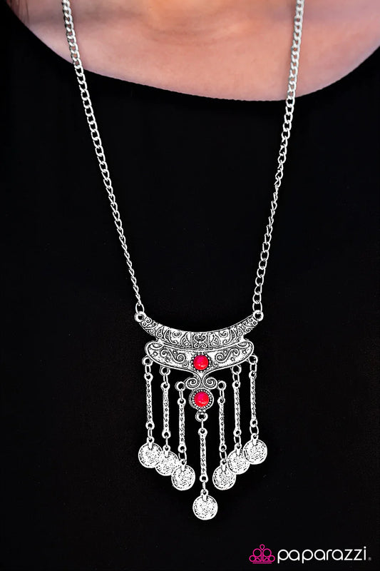 Paparazzi Necklace ~ My Greatest Adventure - Red