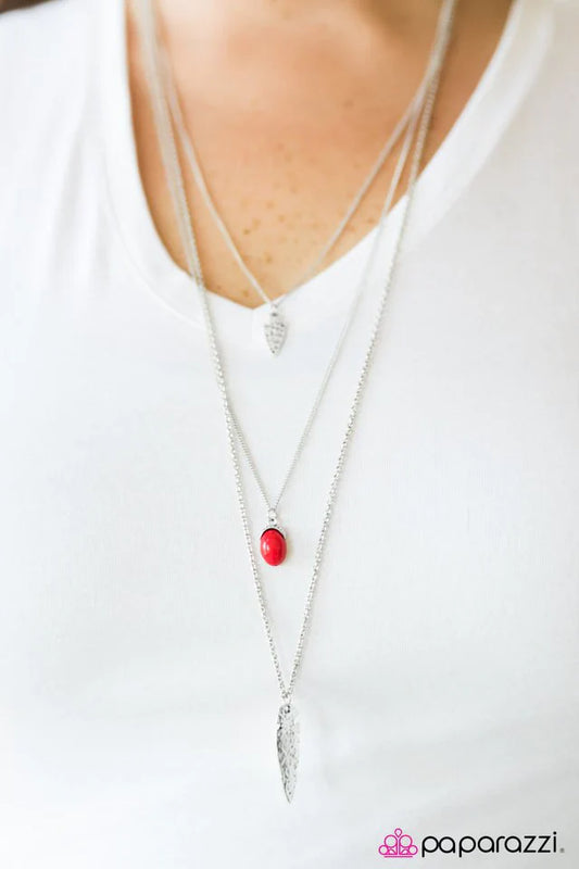 Paparazzi Necklace ~ Wild Chase - Red
