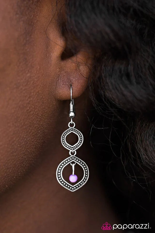 Paparazzi Earring ~ Dancing Genie - Purple
