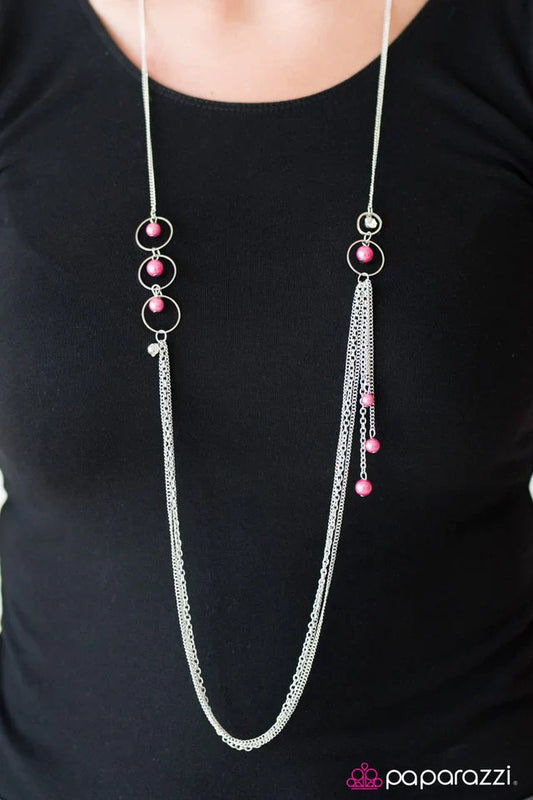 Paparazzi Necklace ~ Fancy Fanciful - Pink