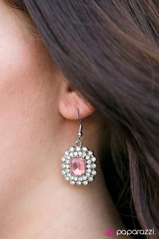 Paparazzi Earring ~ Catch Of The Century - Pink