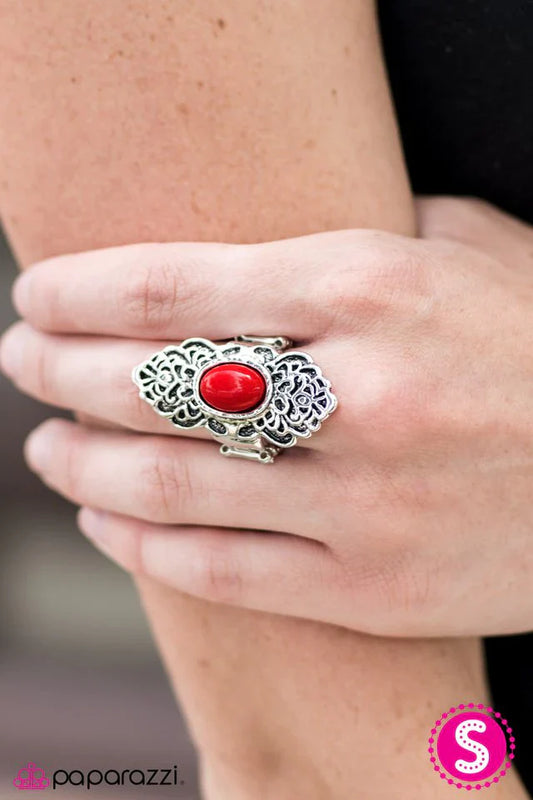 Paparazzi Ring ~ Scenic Drive - Red