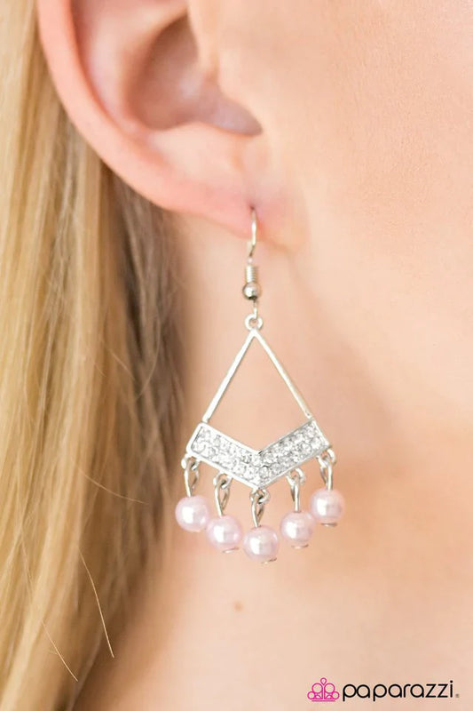 Paparazzi Earring ~ The GLAM Prize Winner - Pink