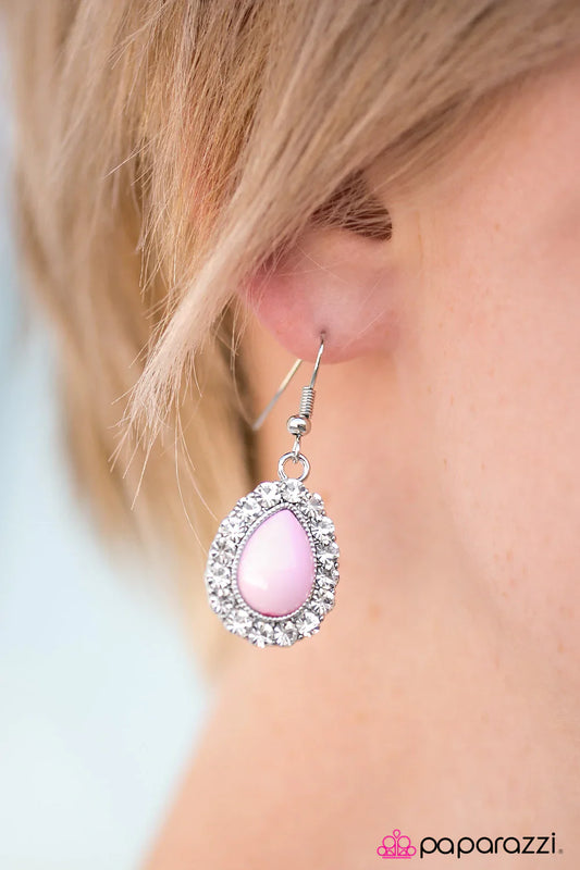 Paparazzi Earring ~ Party Till Dawn - Pink