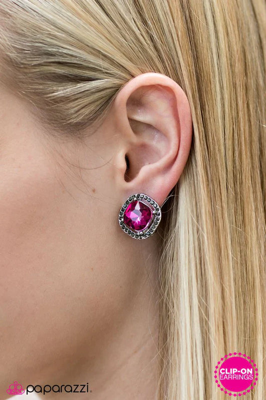 Paparazzi Earring ~ Sweet As Sugar - Pink