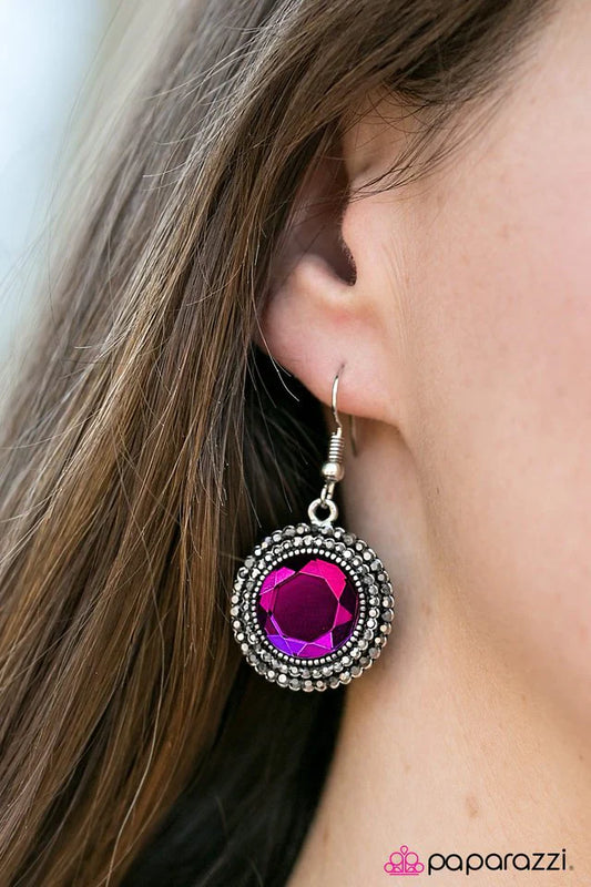 Paparazzi Earring ~ Slay Your Own Dragons - Pink