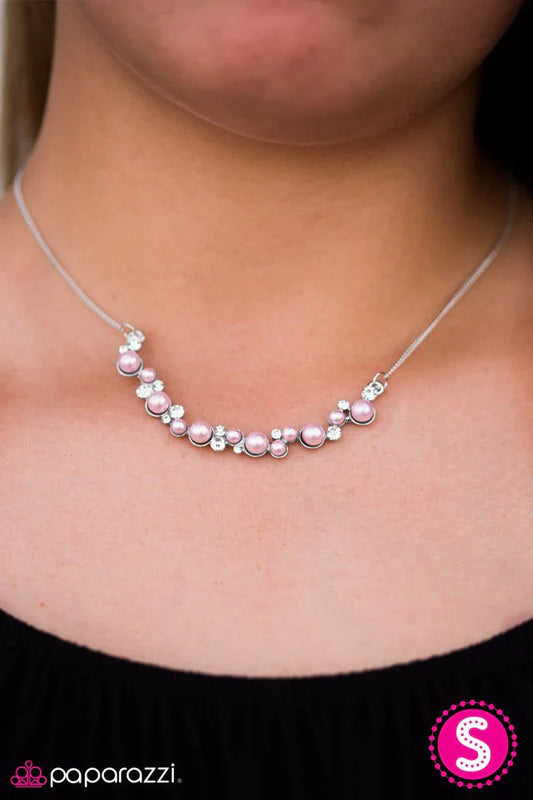 Paparazzi Necklace ~ Commander In SPARKLE - Pink