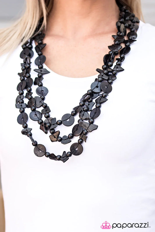 Paparazzi Necklace ~ Living The Tropical Life - Black
