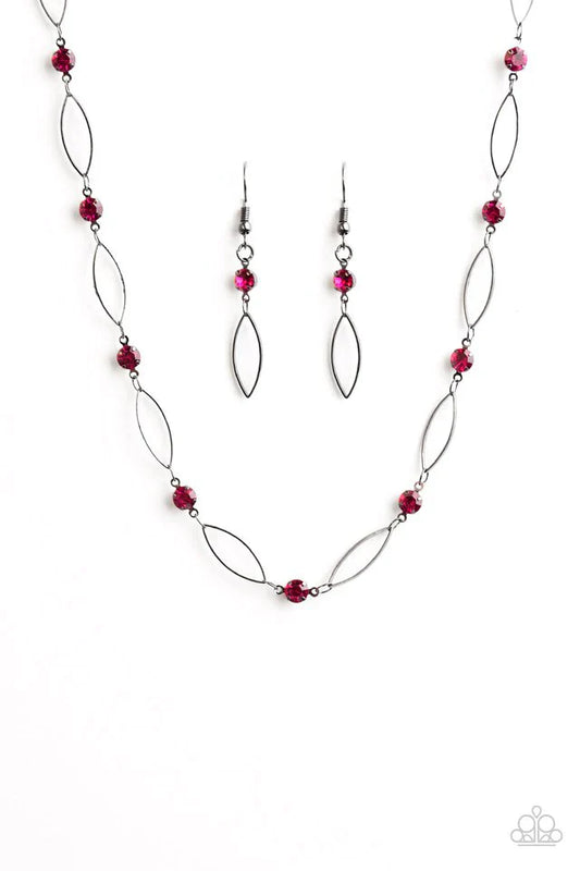 Paparazzi Necklace ~ Time Is Of The Essence - Pink
