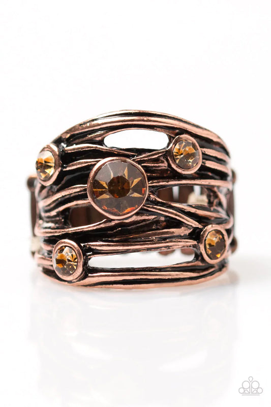 Paparazzi Ring ~ Sparkle Struck - Copper