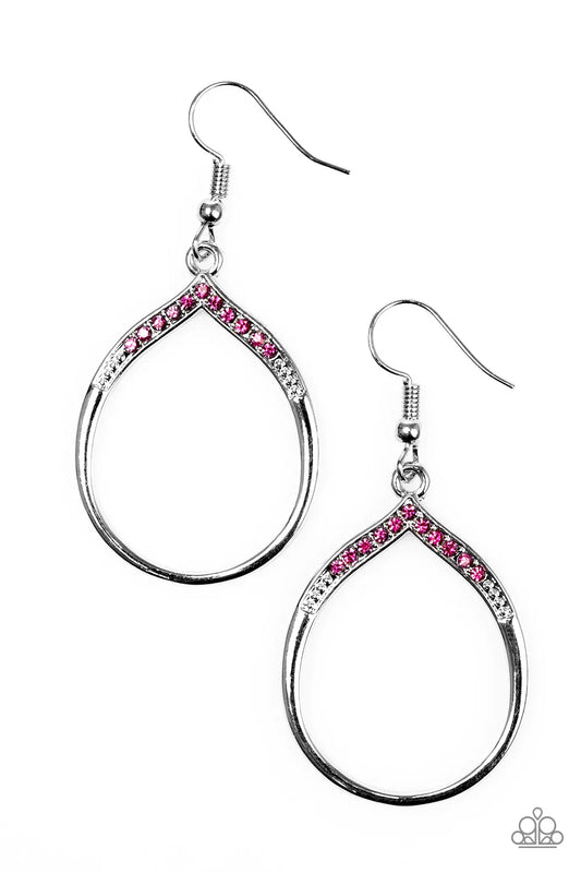 Paparazzi Earring ~ Sparkling Lights - Pink