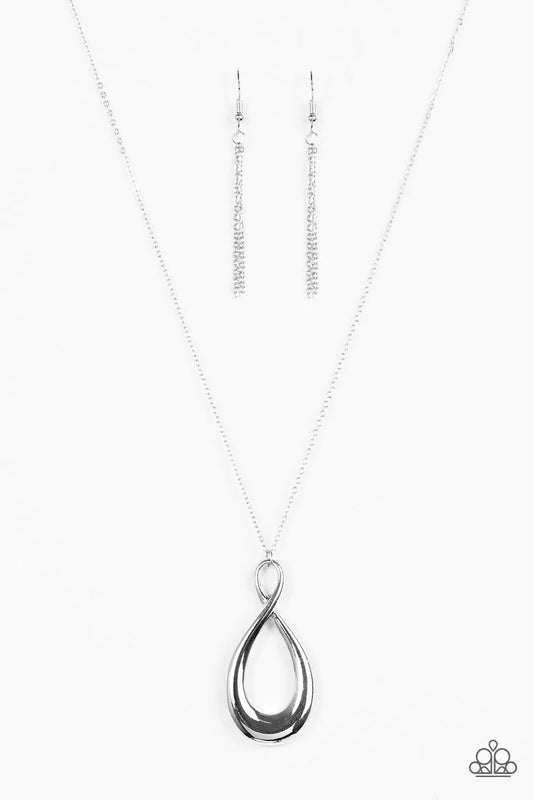 Paparazzi Necklace ~ Twisted Tranquility - Silver