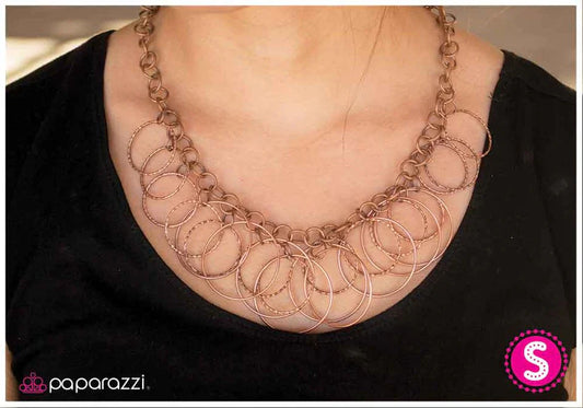 Paparazzi Necklace ~ Get In the Ring - Copper
