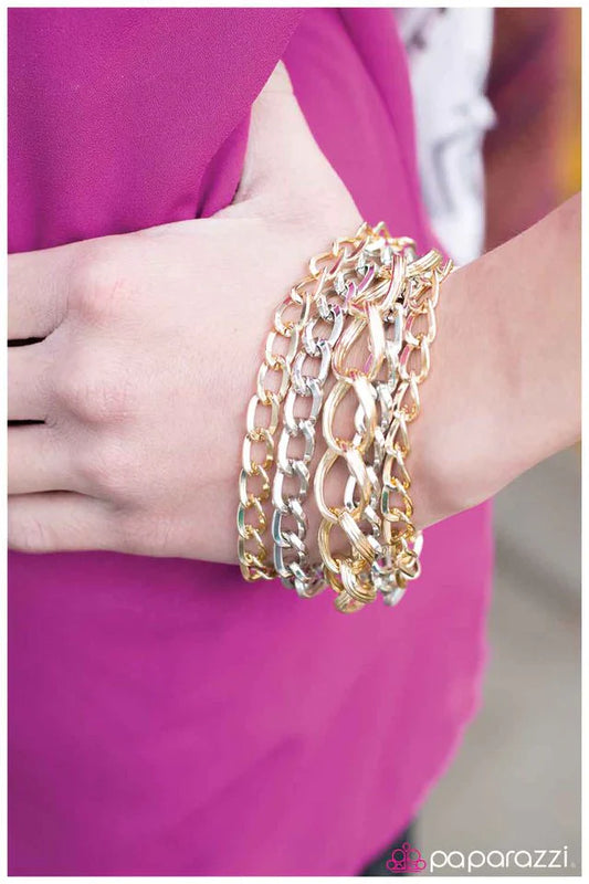 Paparazzi Bracelet ~ Material Girl - Gold