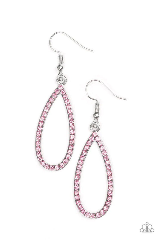 Paparazzi Earring ~ Twilight Shimmer - Pink