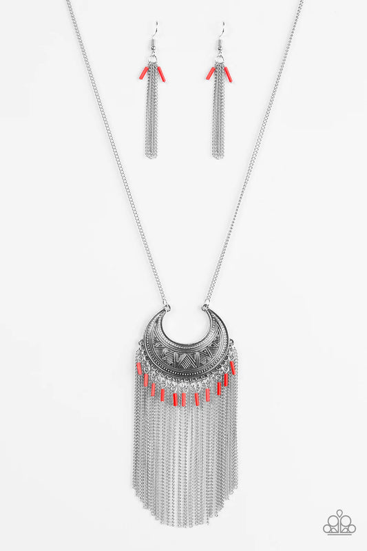 Paparazzi Necklace ~ Desert Coyote - Red