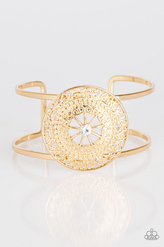 Paparazzi Bracelet ~ Cool Compass - Gold