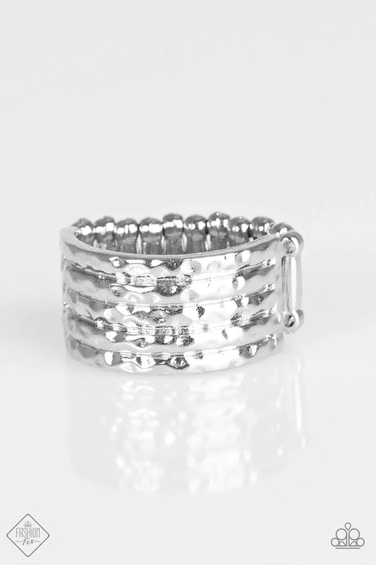 Paparazzi Ring ~ Texture Timbre  - Silver