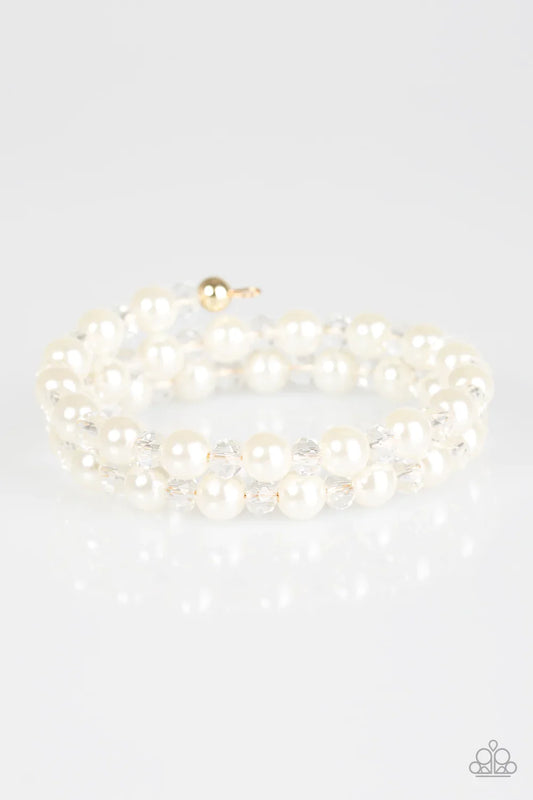 Paparazzi Bracelet ~ Modestly Modest - White