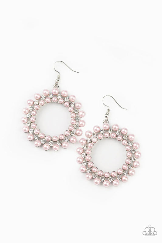 Paparazzi Earring ~ Pearly Poise - Pink