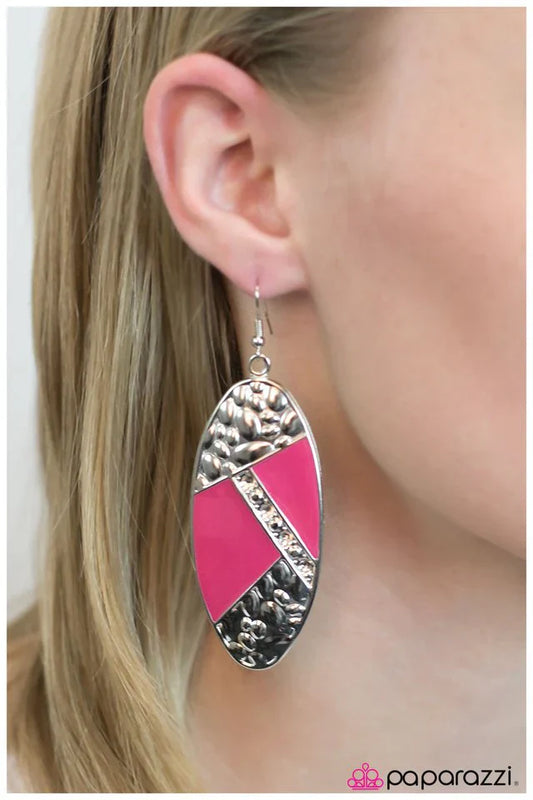 Paparazzi Earring ~ The Coast Is Clear! - Pink