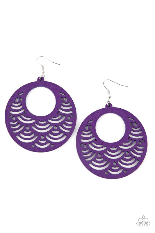 Paparazzi Earring ~ SEA Le Vie! - Purple