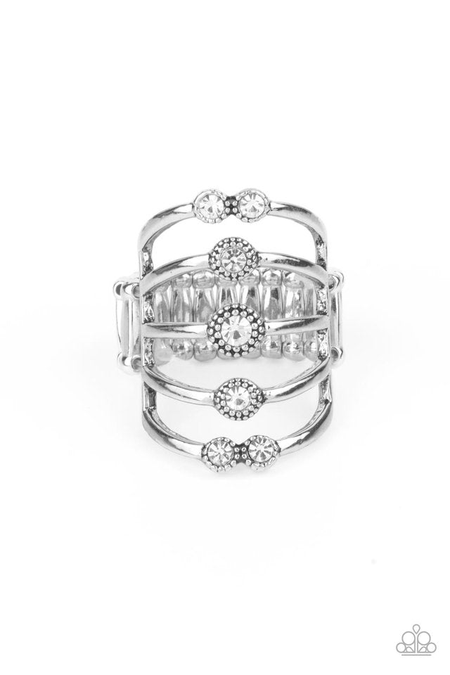 ​Layer On The Luster - White - Paparazzi Ring Image