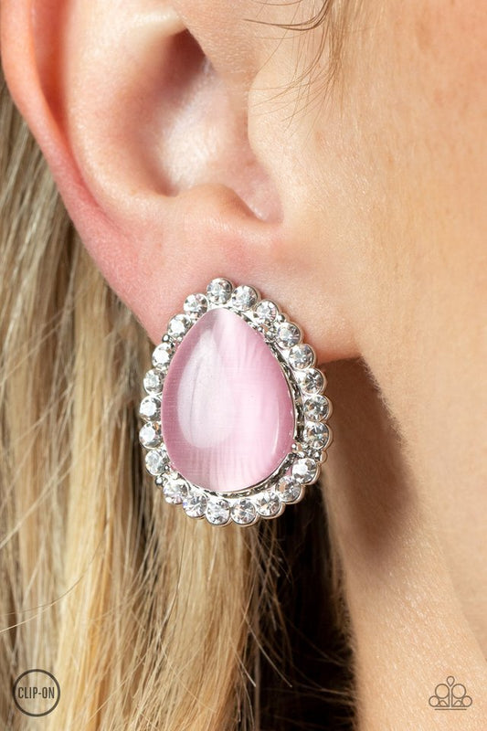 ​Downright Demure - Pink - Paparazzi Earring Image