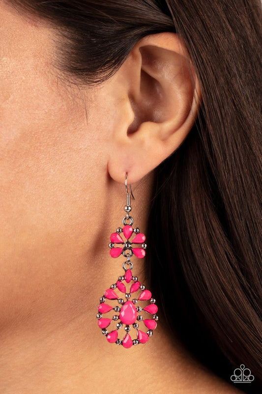 ​Posh Palooza - Pink - Paparazzi Earring Image