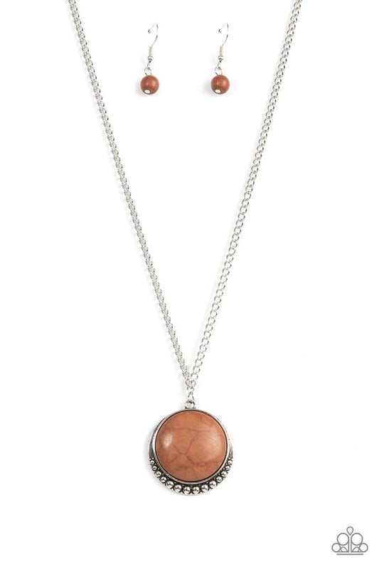 Mojave Moon - Brown - Paparazzi Necklace Image