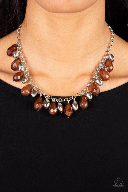 Summertime Tryst - Brown - Paparazzi Necklace Image