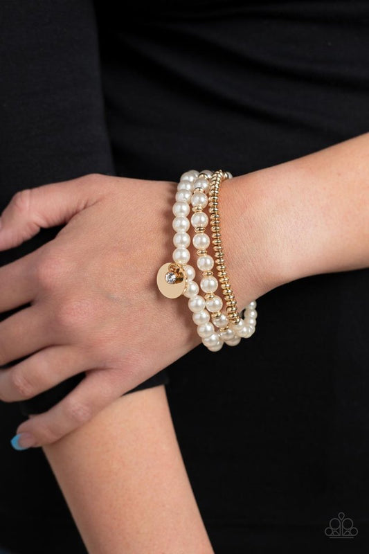 Pearly Professional - Gold - Paparazzi Bracelet Image