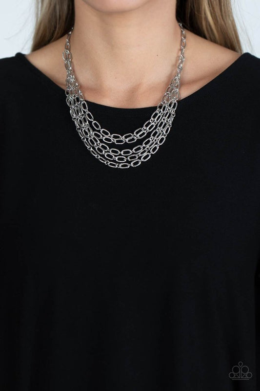 House of CHAIN - Silver - Paparazzi Necklace Image
